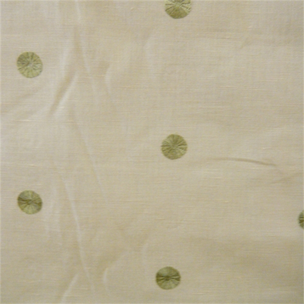 Dots Beige Linen Drapery Fabric 26160