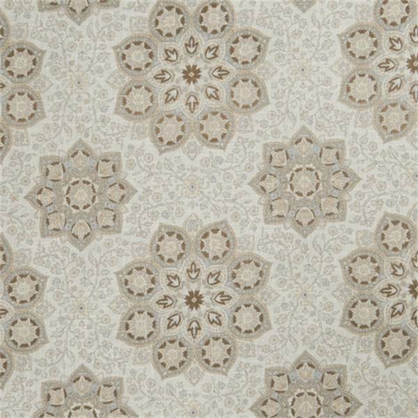 Floral Medallion 73004RF Dove Gray Drapery Fabric by Richtex Home