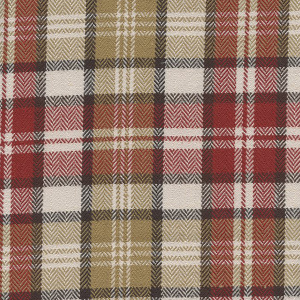 West Abbott London Red Plaid Drapery Fabric 48908