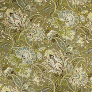 Valdosta Cliffside Heather Green Floral Paisley Linen Blend