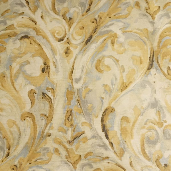 Visage Golden Gold Floral Drapery Fabric 53745