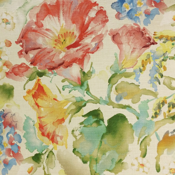 Tarango Splendid White Tea Floral Drapery Fabric by Swavelle Mill Creek