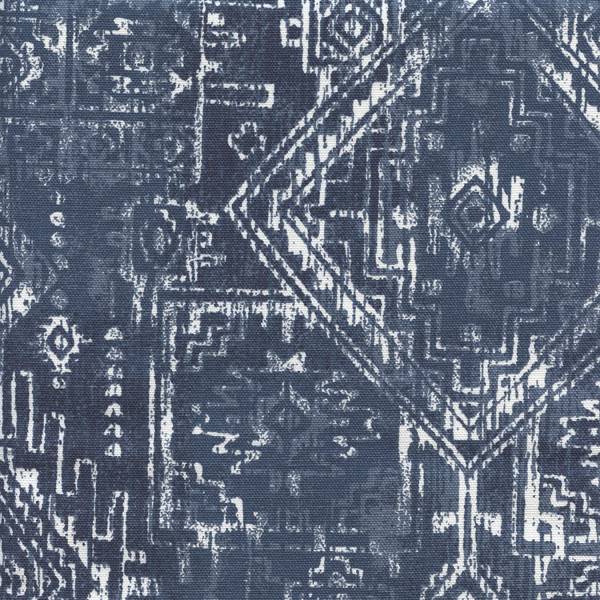 Sioux Premier Navy Cotton Southwestern Drapery Fabric by Premier Prints 30 Yard Bolt 56701