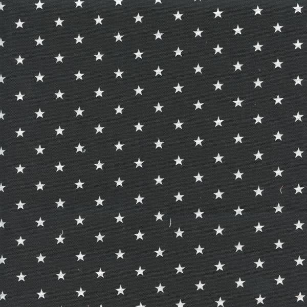 Mini Star Black Cotton Drapery Fabric by Premier Prints 30 Yard Bolt
