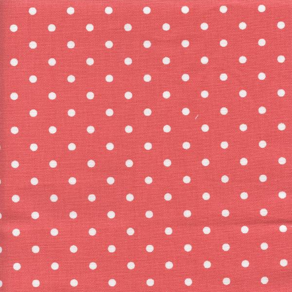 Mini Dot Coral Drapery Fabric by Premier Prints 30 Yard Bolt