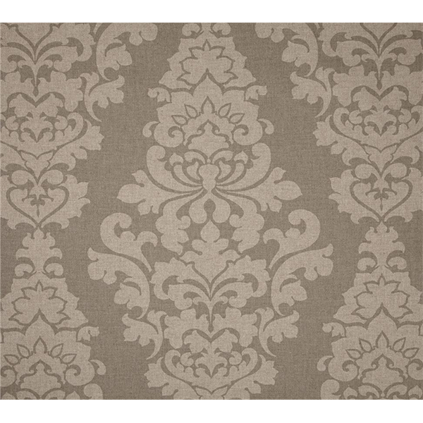 Berlin French Grey Linen Floral Drapery Fabric by Premier Prints