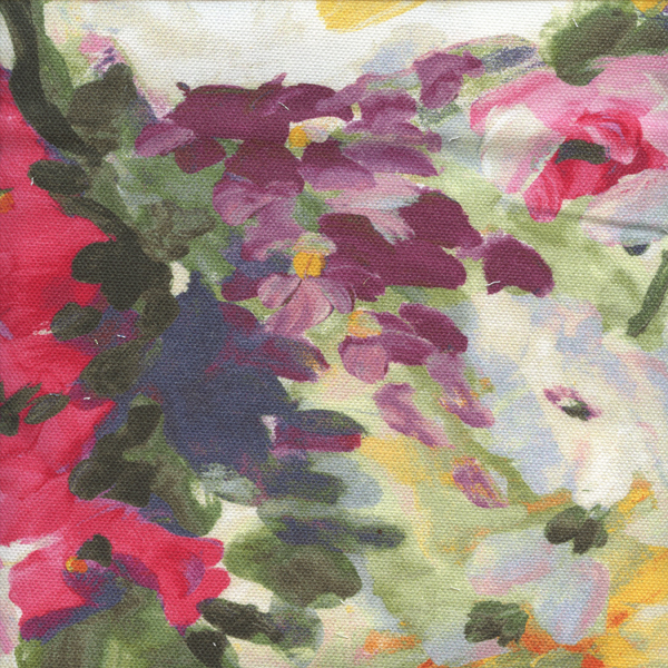 Painter's Garden Ruby Cotton Drapery Fabric by Braemore Fabrics