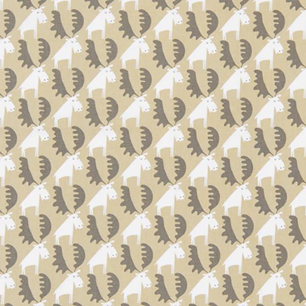 Moose Tracks Camel Cotton Drapery Fabric by Premier Print Fabrics 30 Yard Bolt