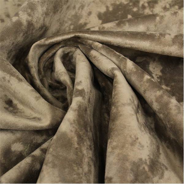 13SERAL Crushed Velvet Upholstery Fabric in Mushroom Grey