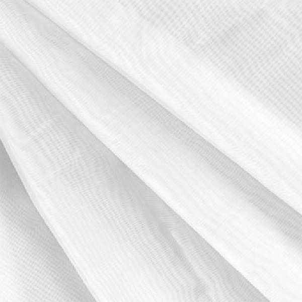 Ninon Voile Sheer Solid White Extra Wide 118" Drapery Fabric by Hanes