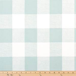 Anderson Plaid Snowy Blue Drapery Fabric By Premier Prints