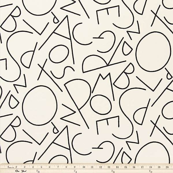 ABC Black Macon Drapery Fabric by Premier Prints - 30 Yard Bolt 114ABCBLK-bolt