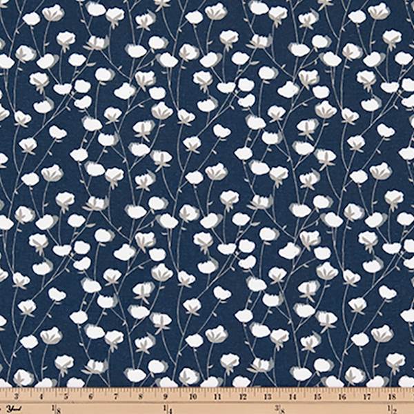 Cotton Belt Vintage Indigo Drapery Fabric by Premier Prints 30 Yard