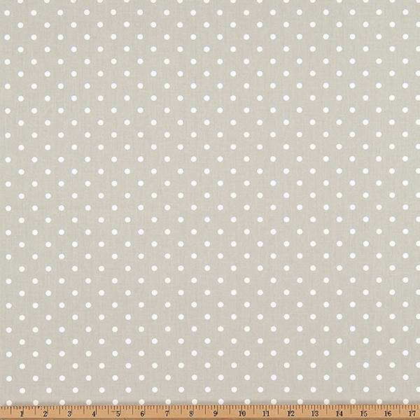 Mini Dot Snowy Gray Drapery Fabric by Premier Prints - 30 Yard Bolt 114MINIDOTSGWH-bolt