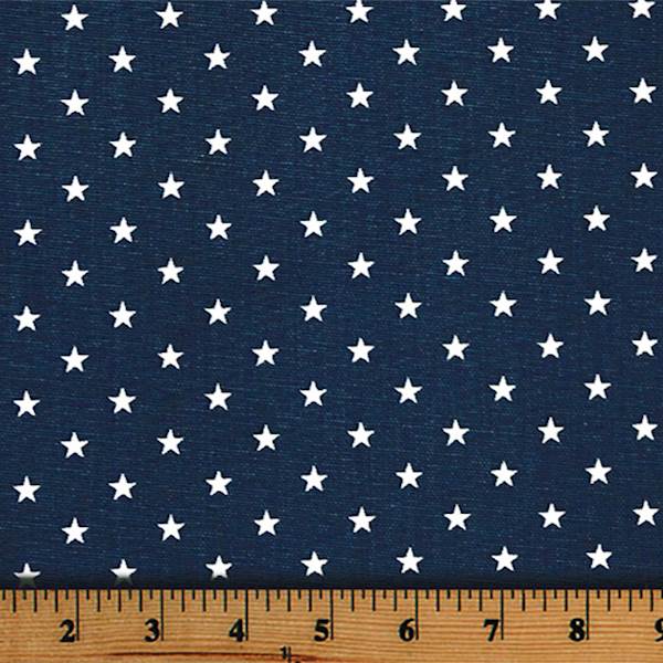 Mini Star Premier Navy Drapery Fabric by Premier Prints 30 Yard Bolt