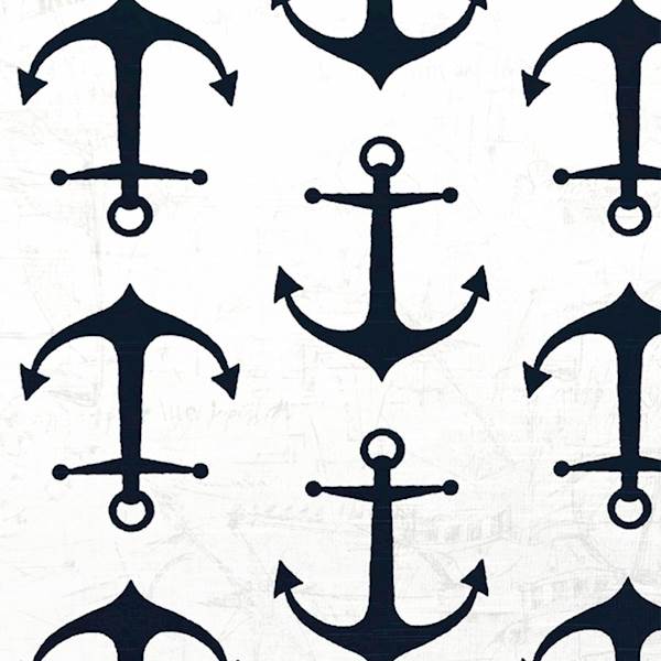 Anchors Premier Navy Slub Cotton Drapery Fabric By Premier Prints 10 Yard bolt 33600-10bolt
