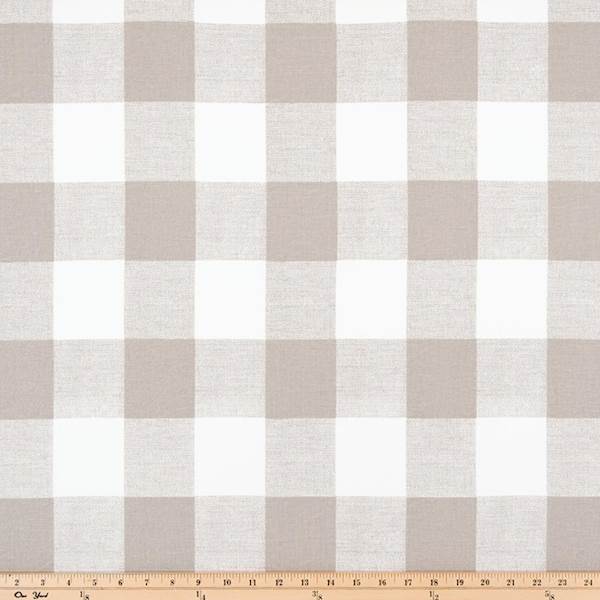 Anderson Ecru Check Drapery Fabric by Premier Prints 10 Yard Bolt ANDEREC-10bolt