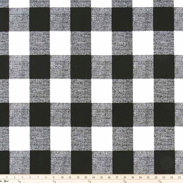 Outdoor Anderson Plaid Black Fabric by Premier Prints 10 Yard Bolt 114OANDERBL-10Bolt